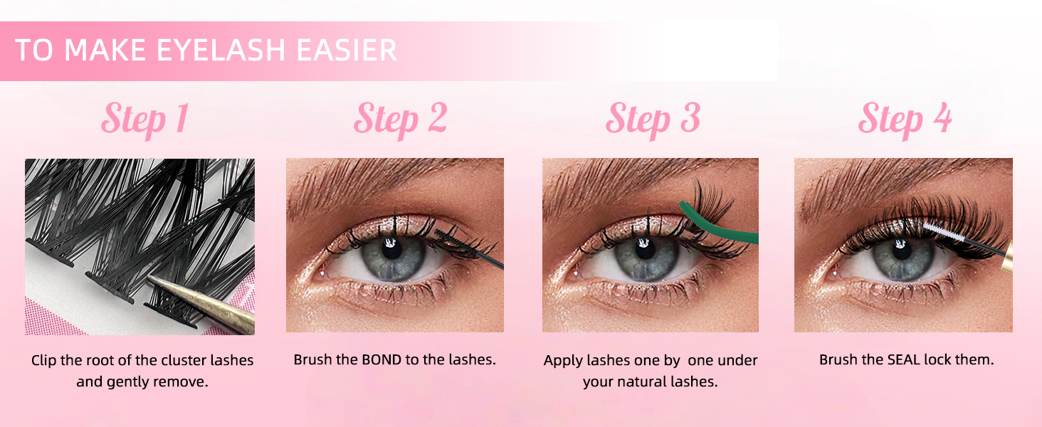 KOREMAZ 60 Clusters Lashes D Curl Volume Individual Lashes Extensions ...