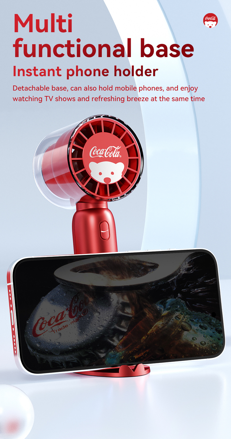 Coca-Cola C10 Handheld Fan Mini Portable Rechargeable USB Fans With 5 ...