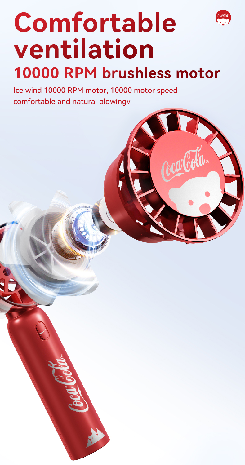 Coca-Cola C10 Handheld Fan Mini Portable Rechargeable USB Fans With 5 ...