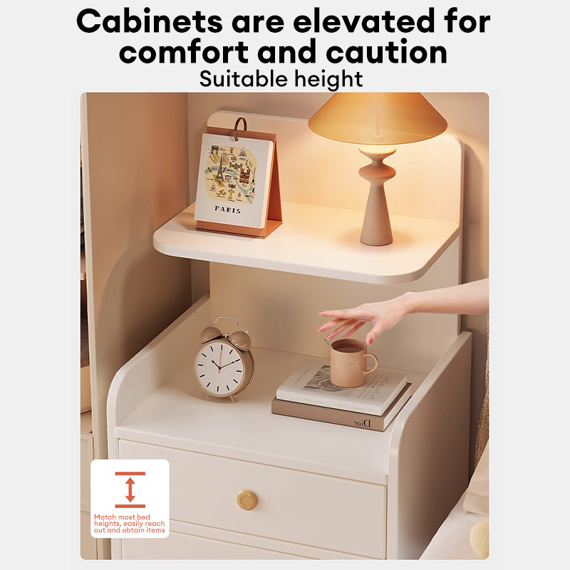 Wooden Bedside Table Wipe Clean Modern Simple Style Bedside Table Side ...