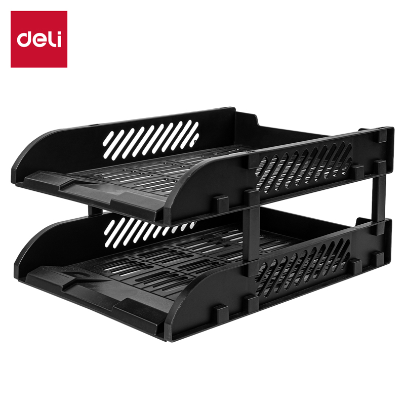 Deli 2-3 Layer A4 Paper File Holder Storage Box Office Stationery ...