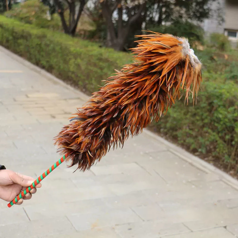 Chicken Feather Duster 69cm Dust Removal Brush Chicken Feather Large ...