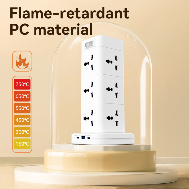 Deli Socket Tower Socket 1/2/3 Layer+1USB+Type-C Multi-functional ...