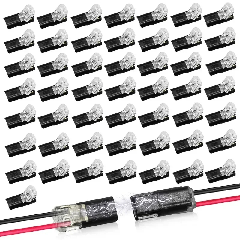(PHI Stock) 100Pcs 2 Pin Way Plug Waterproof Electrical Connector Car ...