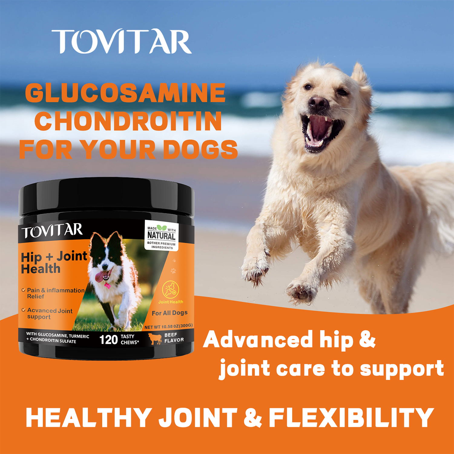 Tovitar® Hip & Joint Chews Functional Dog Treats Support Mobility ...