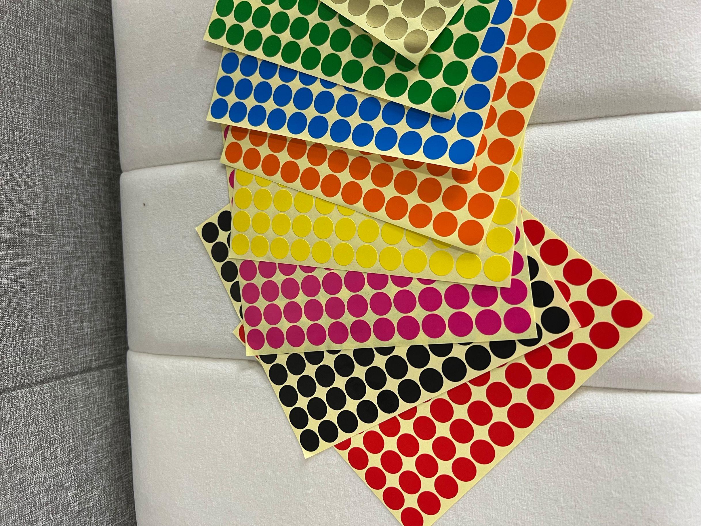 132Pcs/Sheet Color dot label stickers 13mm color label classification ...
