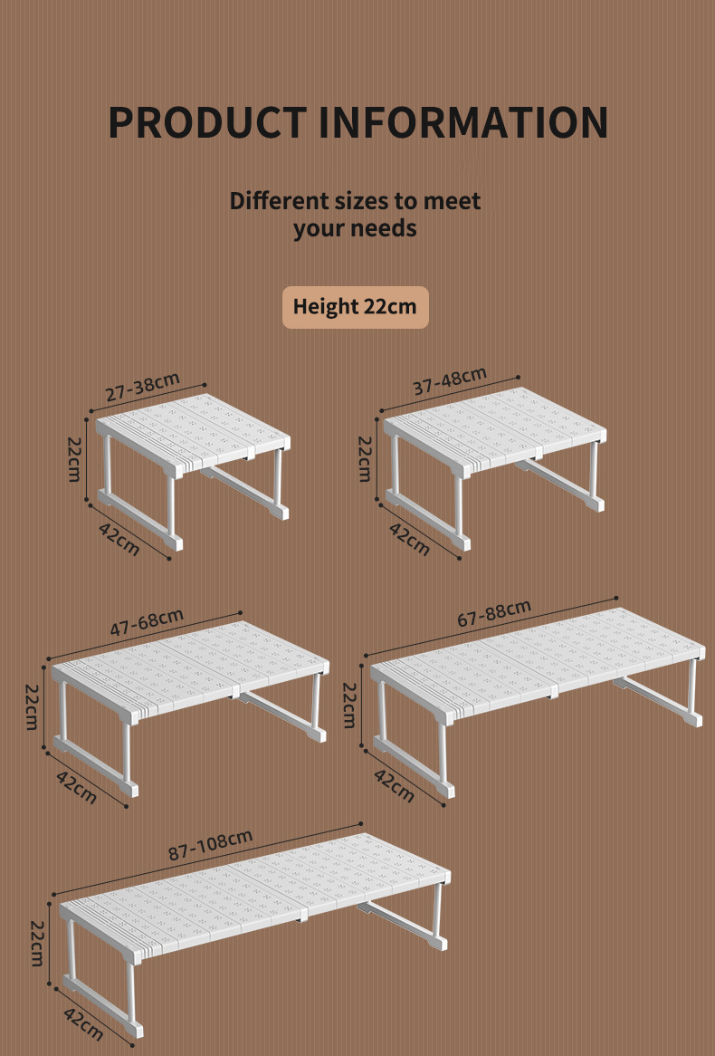 Geleby Layered Wardrobe Organizer Adjustable Closet Layer Organizer ...