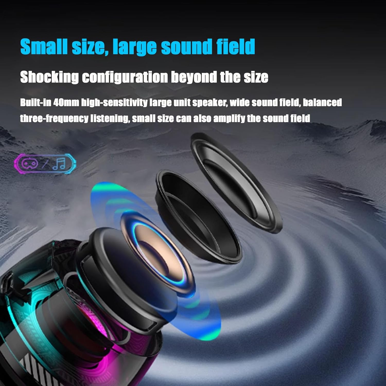 Magnetic Bluetooth Speaker G200 with RGB Light Show 3D Surround Sound ...