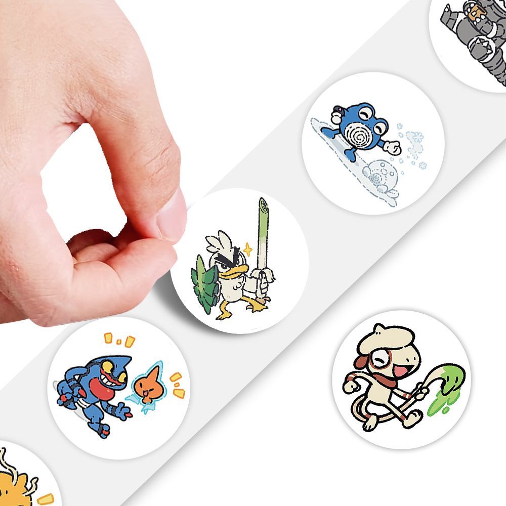 500Pokemon stickers roll Pikachu DIY laptop pencil case Bicycle anime ...