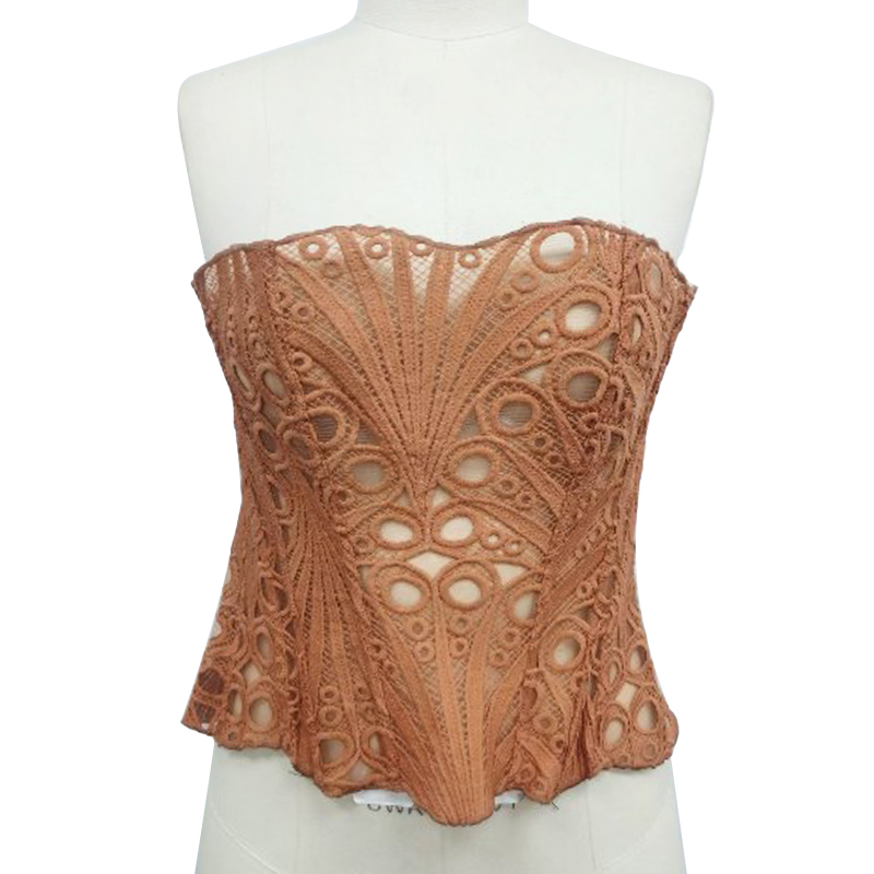WECHERY Women Corset Top Floral Pattern Body Shaper Sleeveless Off ...