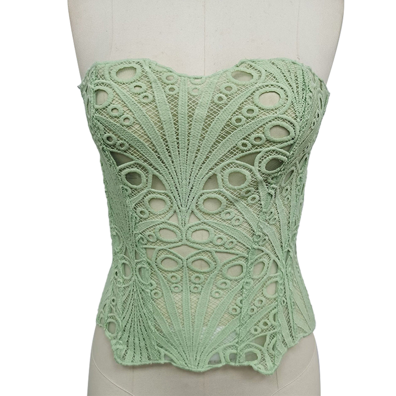 WECHERY Women Corset Top Floral Pattern Body Shaper Sleeveless Off ...