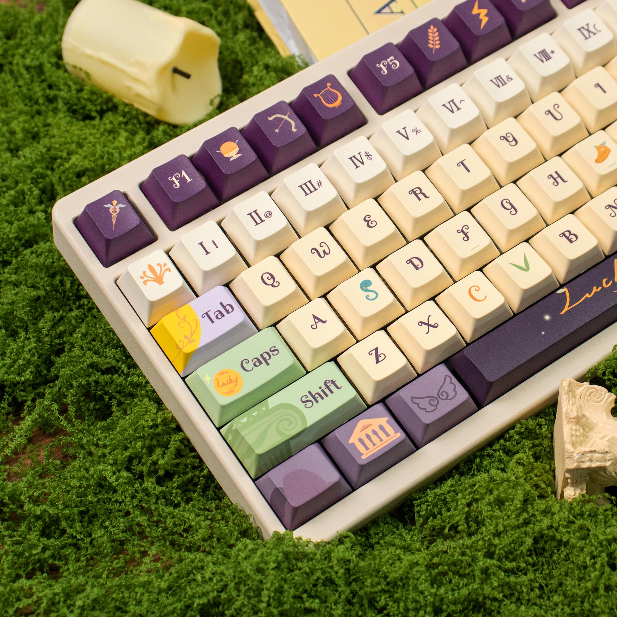 URE Good Luck Message Keycaps PBT Cherry profile 152 keycaps set For ...