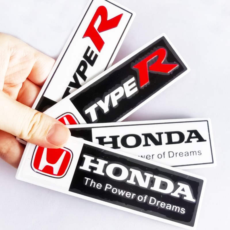 1 X Aluminum TYPE R TYPER HONDA Logo Car Auto Decorative Emblem Badge ...