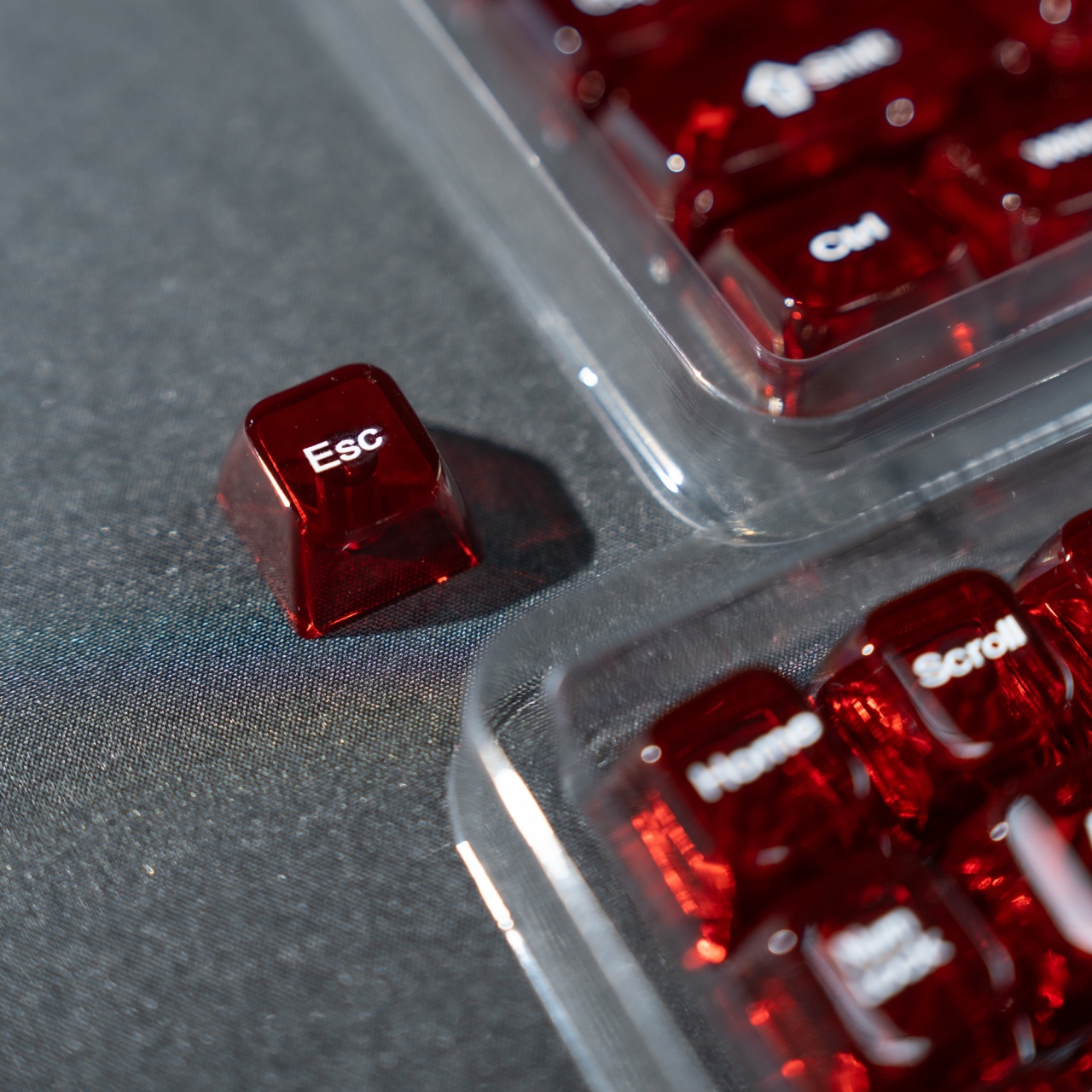 Red Transparent Keycaps Set 115 Keys MDA Profile Crystal Custom Keycaps ...