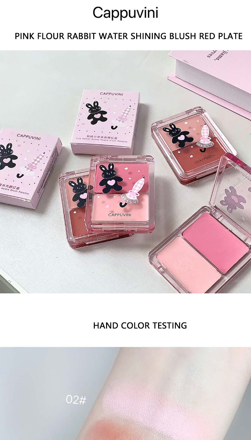 CAPPUVINI Velvet Bunny Blush Palette - Radiant & Subtle Cheek Color ...