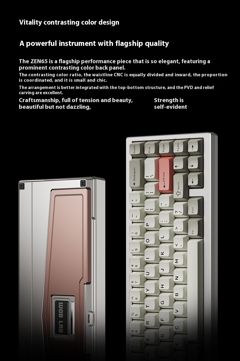 新品】WOB KEY Zen65 Ultra Warm Silver Wobkey Zen65 Is A Premium