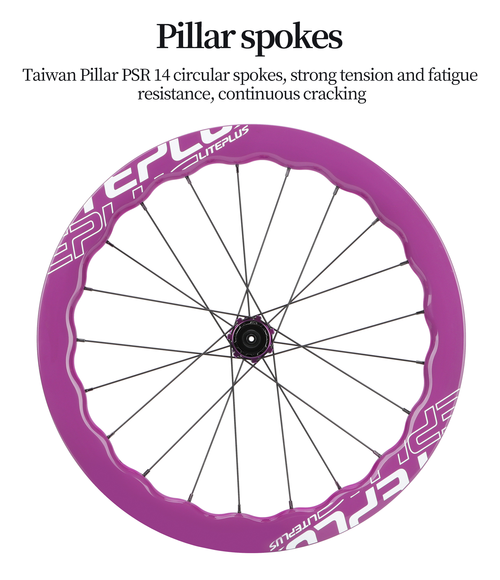 LITEPLUS Folding Bike Wavy Carbon Fiber Wheelset - 20-inch, Modified ...