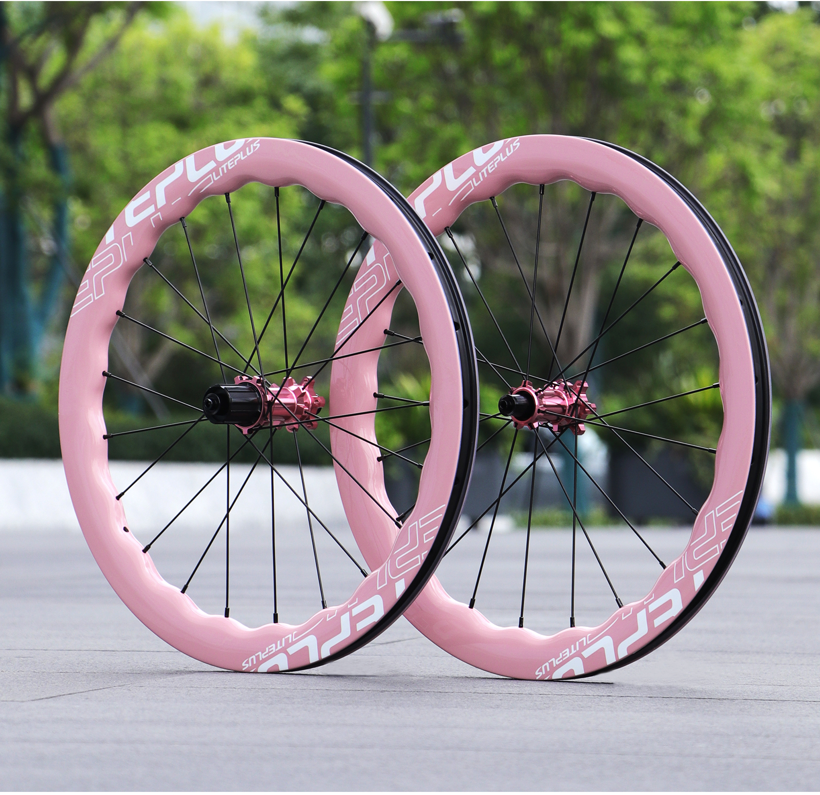 LITEPLUS Folding Bike Wavy Carbon Fiber Wheelset - 20-inch, Modified ...