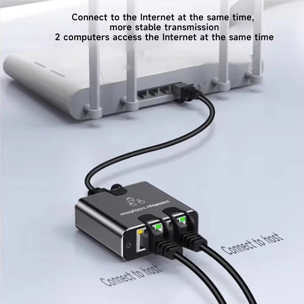 1000Mbps Ethernet Splitter RJ45 LAN Internet Splitter HUB for 1/2/3/4 ...