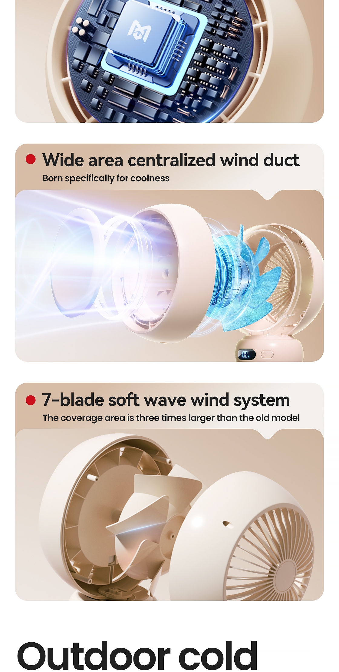 MAXAWEI Stroller Fan 5 Gear Wind Speed Baby Fan Anti Pinch Portable Fan ...