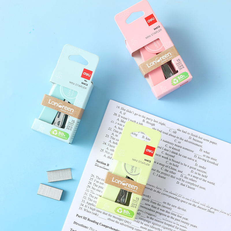 Deli Stapler Mini Portable Stapler Environmentally Friendly Stapler ...