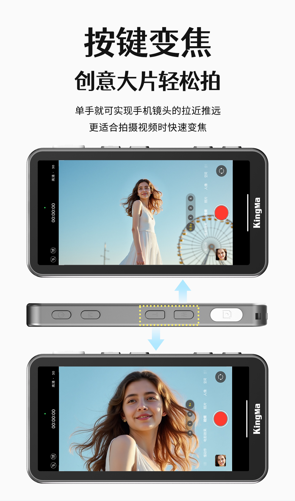 KingMa PH02 Ultra Phone Rear Magnetic Selfie Display Screen Mirror ...