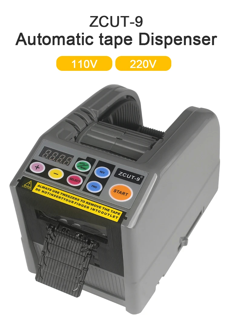 ZCUT-9 Automatic tape Dispenser Ribbon Cutting Machine 110V/220V 6-60mm ...