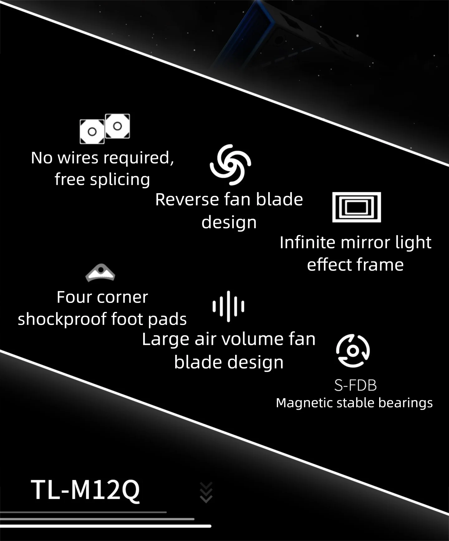 Thermalright TL-M12Q ARGB 120mm Case Fan Wireless Splicing CPU Fan ARGB ...