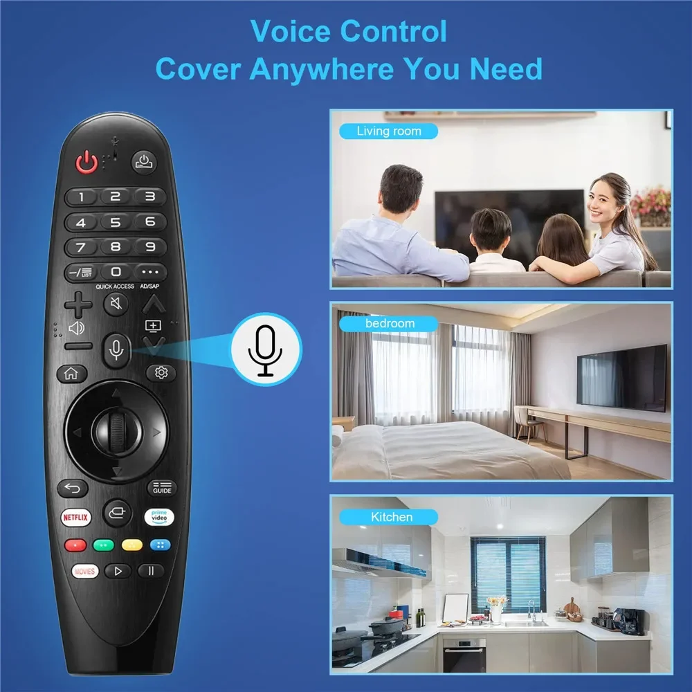 Voice Magic Universal Remote for TV Magic Replacement AN-MR20GA MR19BA ...