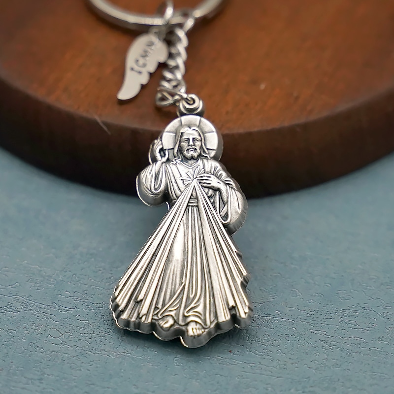 Catholic Keychain-God's Mercy/Jesus Loves You-Opening and Closing with ...