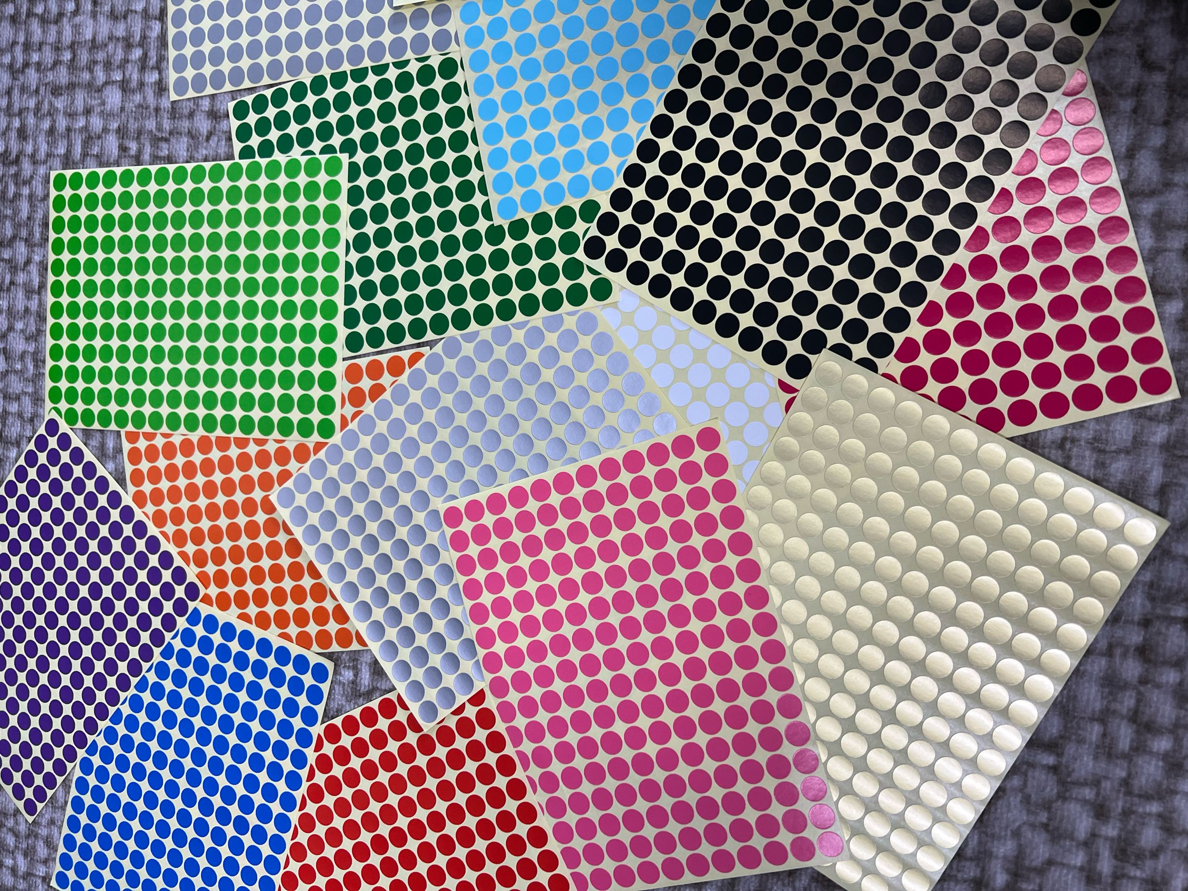 10mm，Students, children, creative DIY works color stickers，192Pcs/Sheet ...
