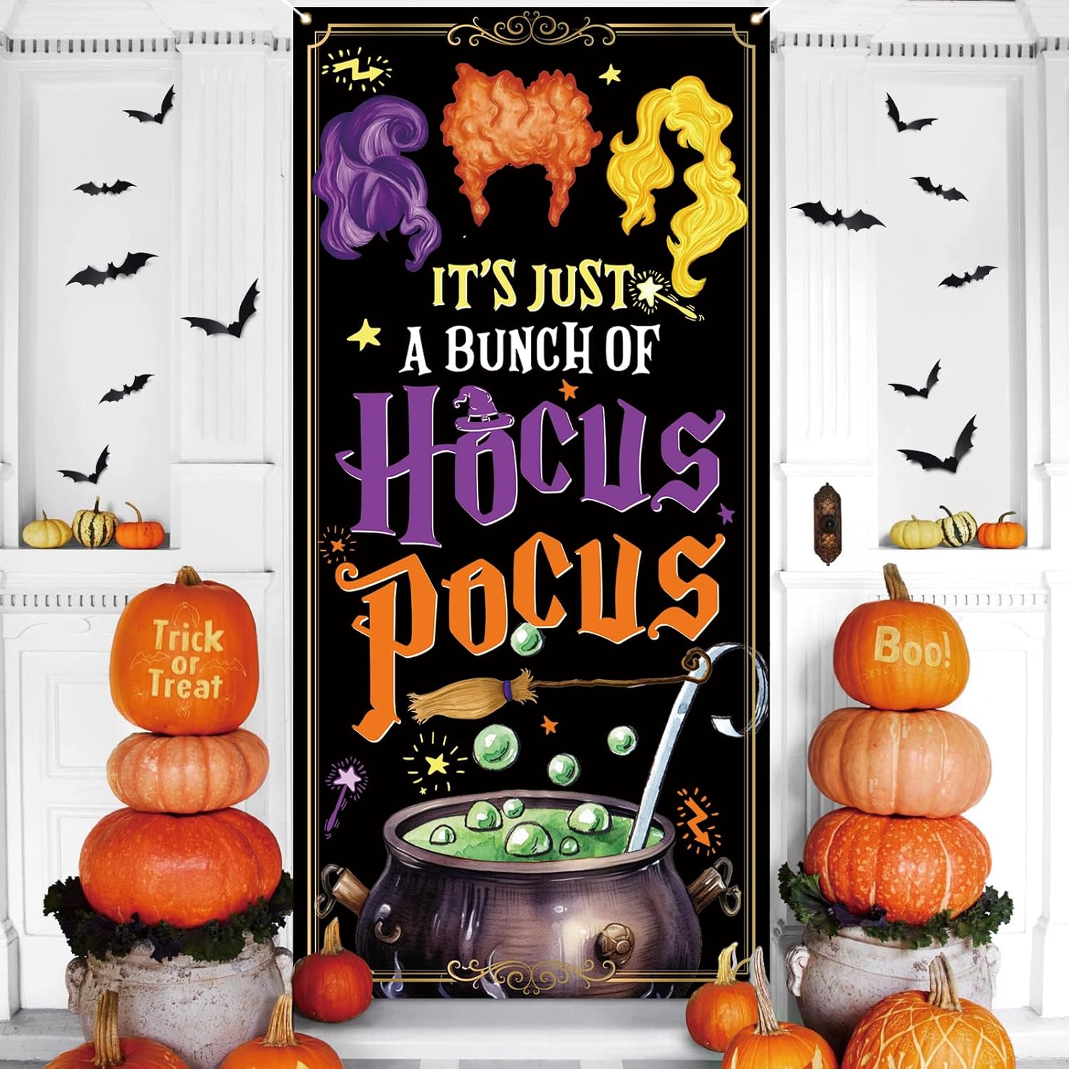 Hocus Pocus Sanderson Sisters Door Banner - Halloween Porch Sign for ...