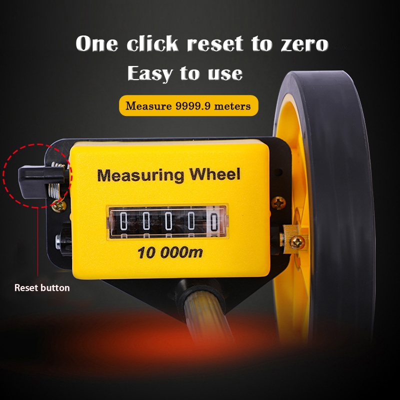 Digital Mechanical ABS Folding Distance Measuring Wheel Roller Surveyor 