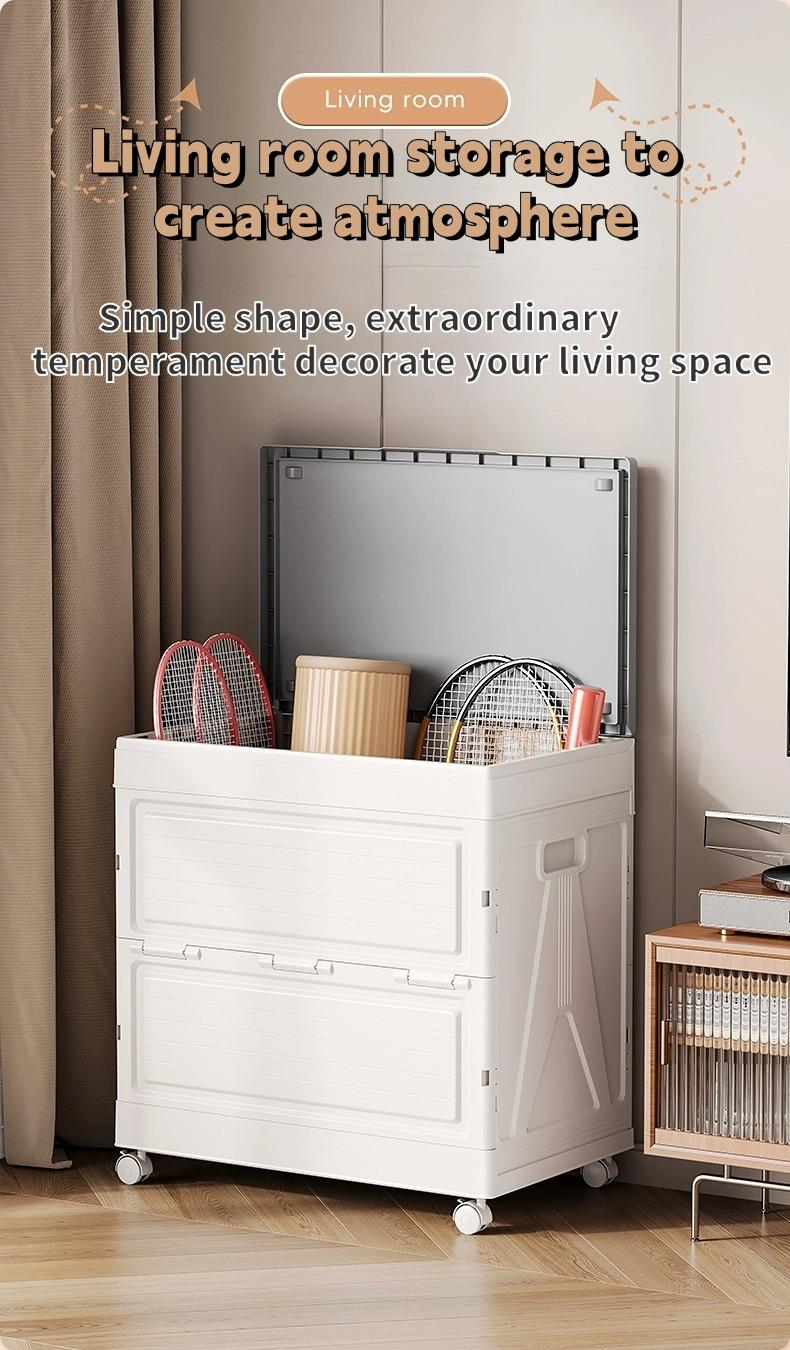 160L Large Capacity Toy Storage Box Foldable Organizer Container ...