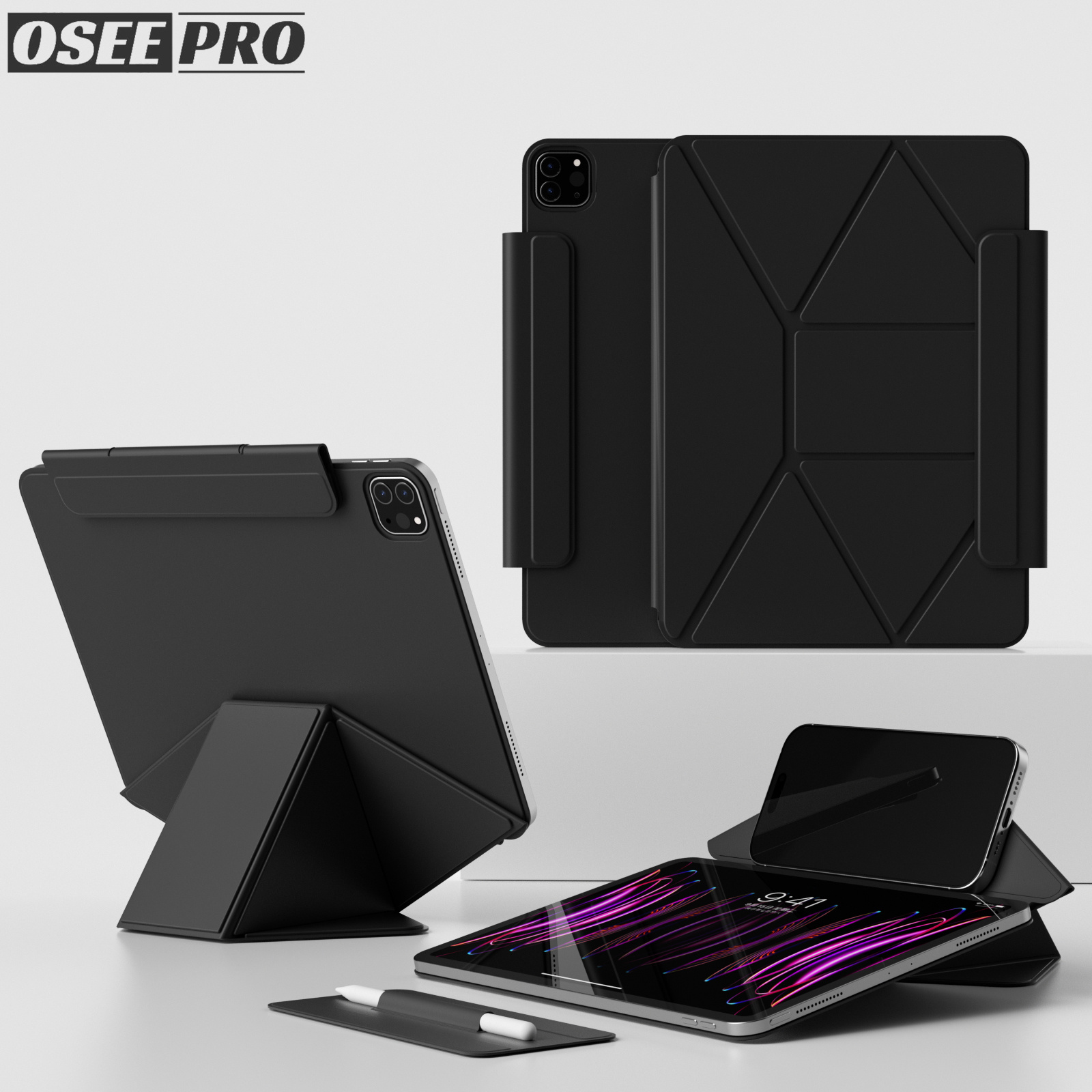 Osee Pro Magnetic Heightening Bracket iPad Case for iPad M2/M3 Air 6 ...