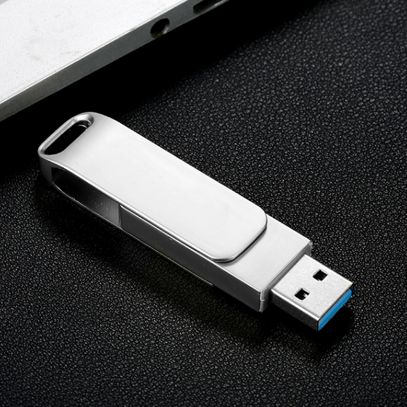 Silver Metal Flash Memory Driver 8gb, 16gb, 32gb, 64gb, 128gb, 256gb ...