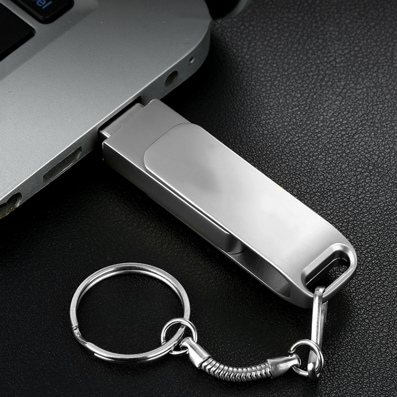 Silver Metal Flash Memory Driver 8gb, 16gb, 32gb, 64gb, 128gb, 256gb ...
