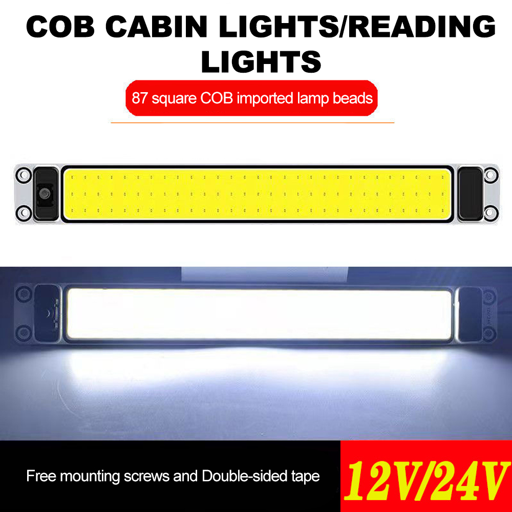 Lampe LED Intérieure Pour Voiture - 54 LEDs, 12-24V, éclairage Plafond Ou Lecture