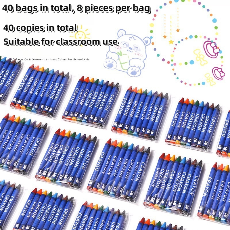 ENMY Children's crayons large box of 40 bags of crayons, safe and ...