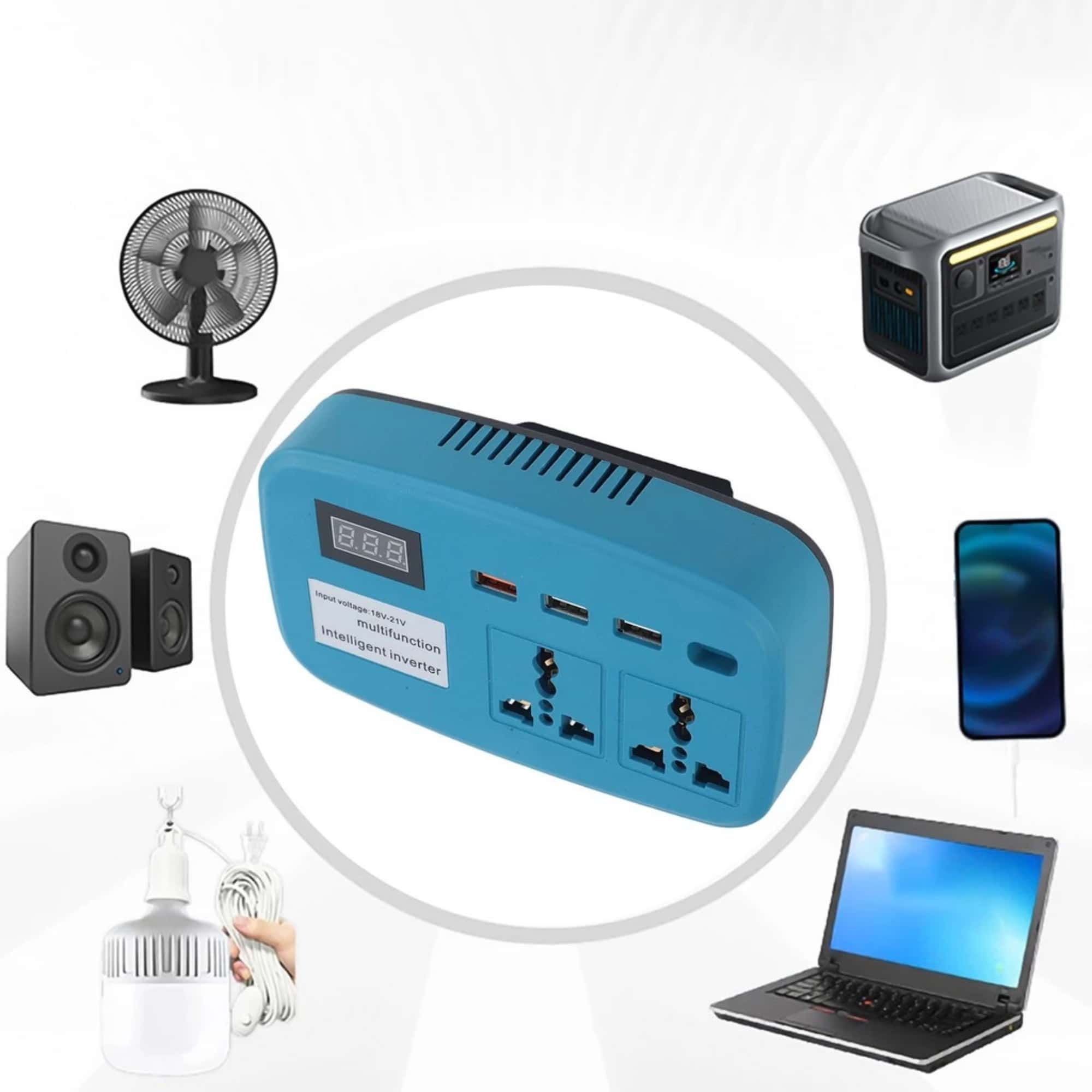 Cordless Portable Mini Smart Inverter Power Converter Power Generator 2 ...