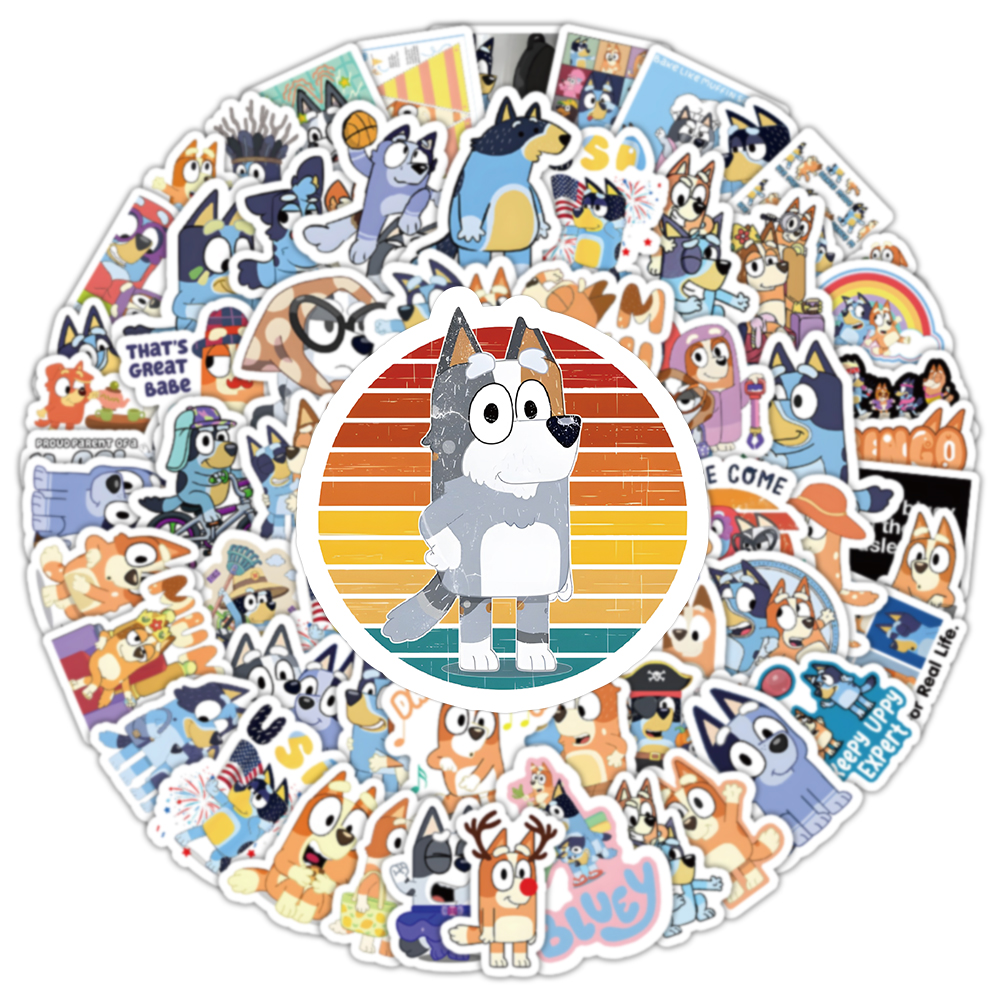 103pcs Cartoon Bluey Sticker DIY Computer Suitcase Guitar Waterproof ...