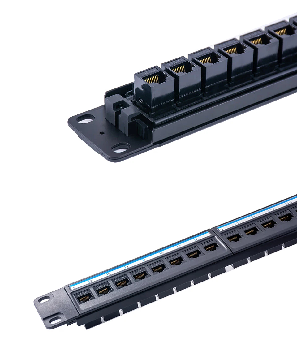 ONTi 24-Ports Patch Panel 19inch 1u Rack 24 Ports Wall Mount Punch down ...