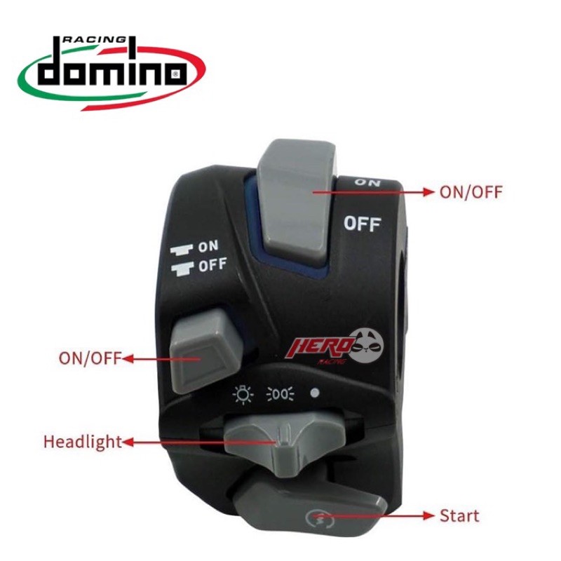 Domino Switch Honda Click V2/NMAX With Light Universal Carbon Switch ...