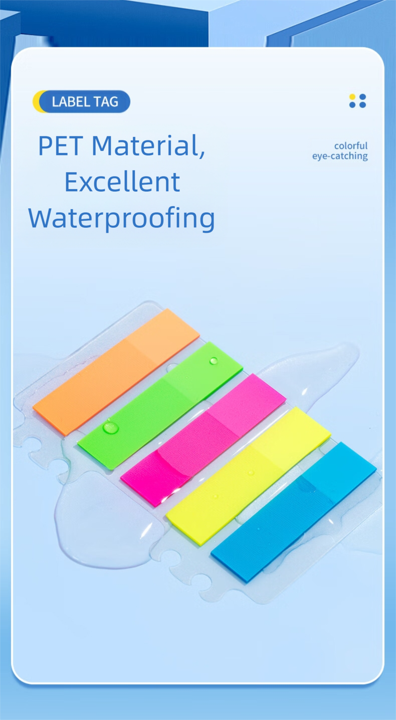 M&G 100 Fluorescent Post-it Notes 5 Color Strips - Creative, Cute ...
