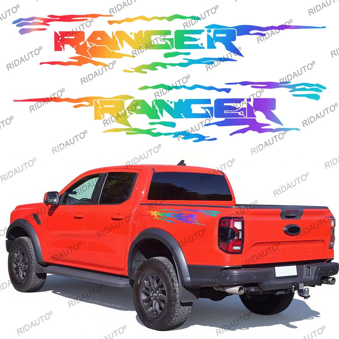 2PCS Logo Stickers Door Side Sticker For Ford Ranger Raptor XLT XL ...
