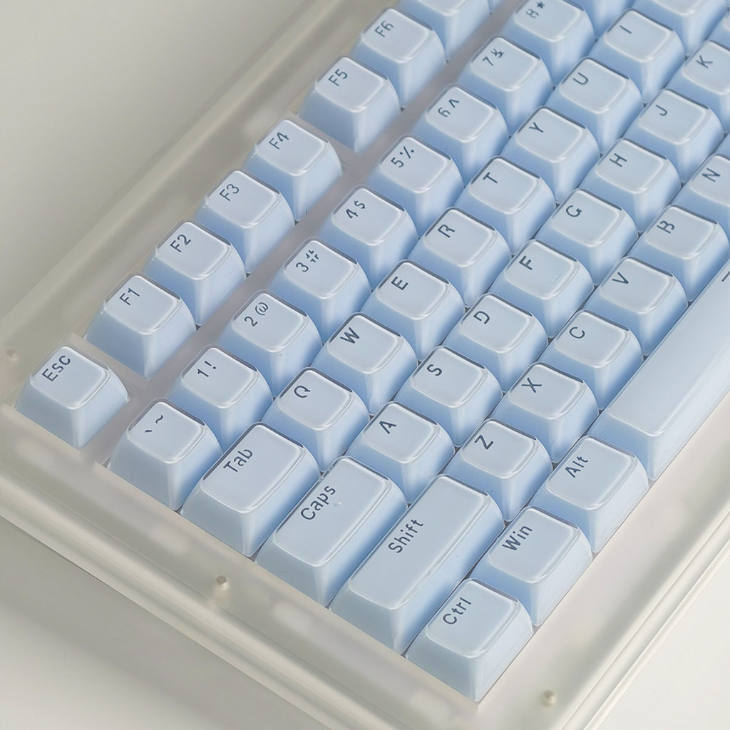 135 Keys Jelly Crystal Translucent Keycap PC Two-color Injection ...