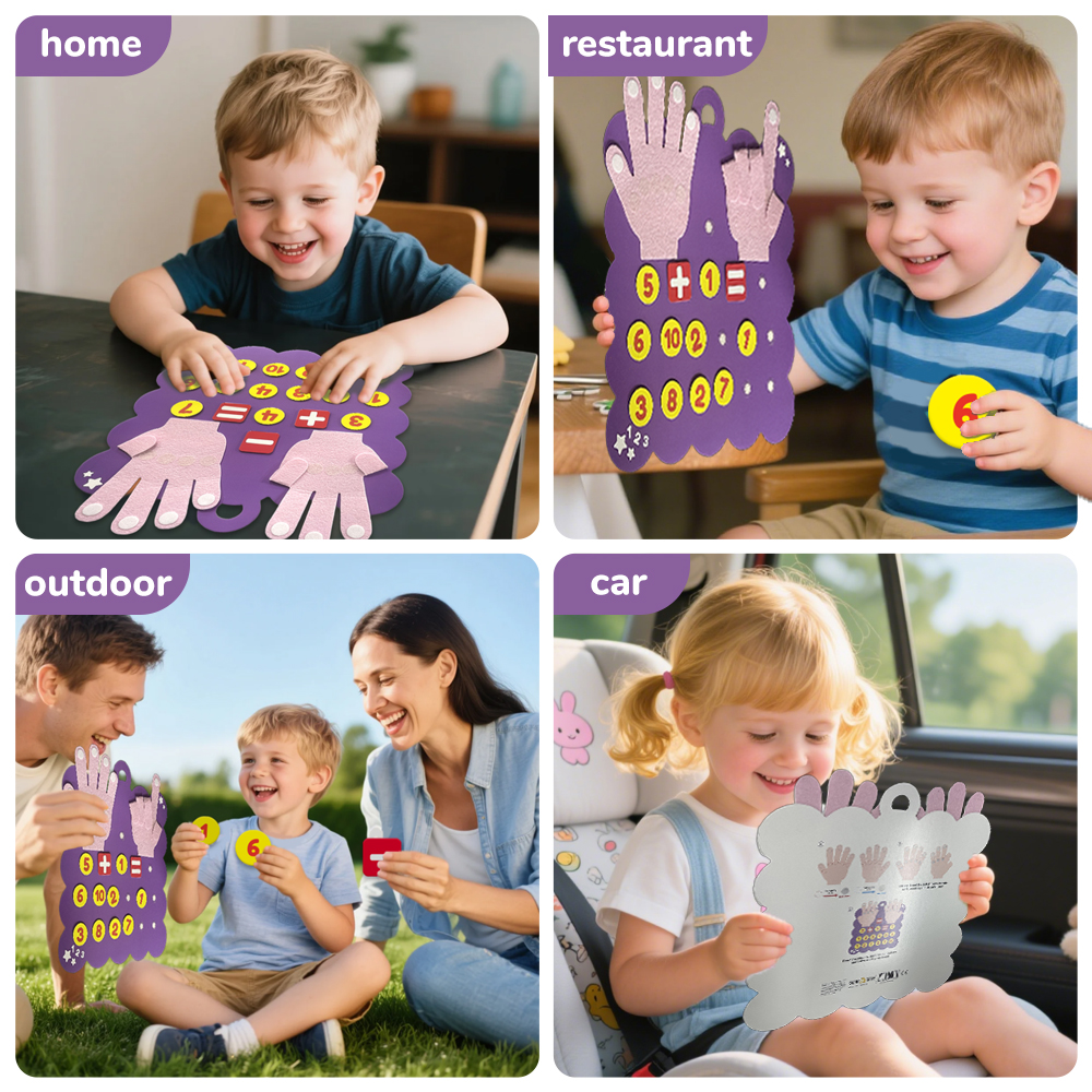 Bear Tale Felt Math Board for Kids 1-10 Number Addition & Subtraction ...