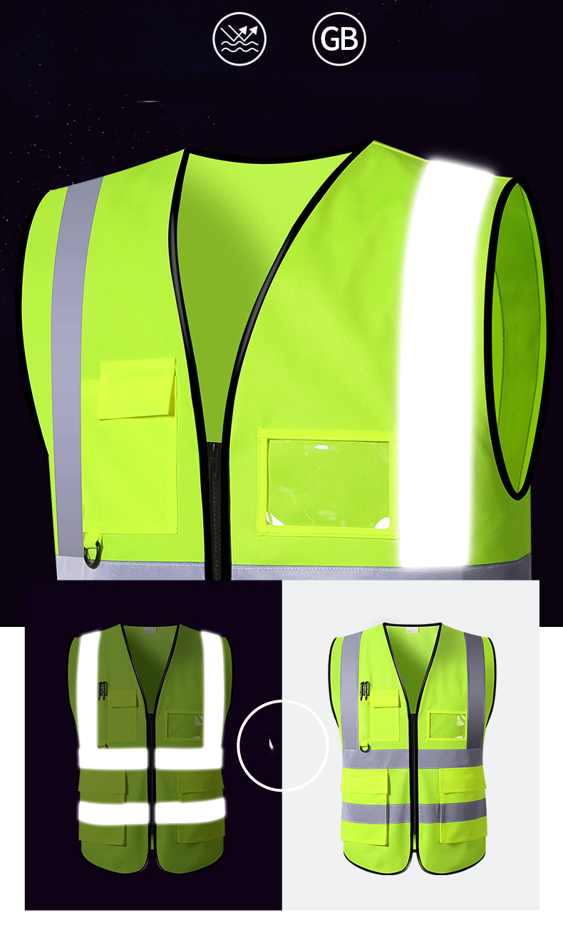 Hi Vis Vests for Men Women with Multi Pockets High Visibility ...