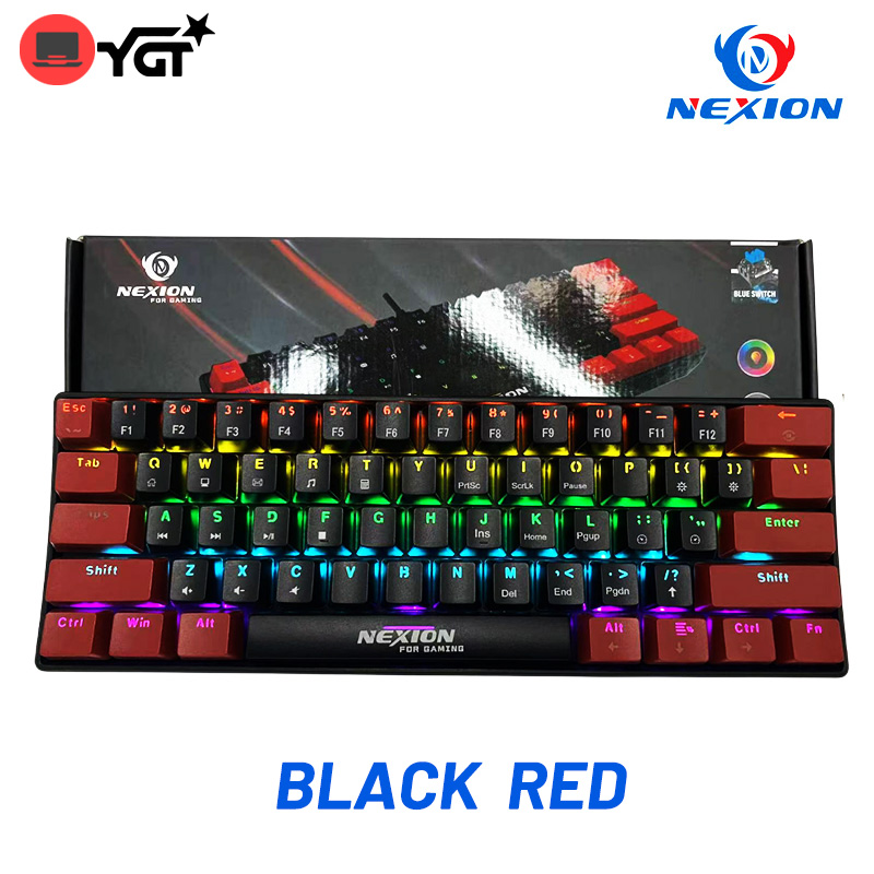 Nexion 61 Keys Wired Mechanical Keyboard RGB Hot Swappable Type-C Mode ...
