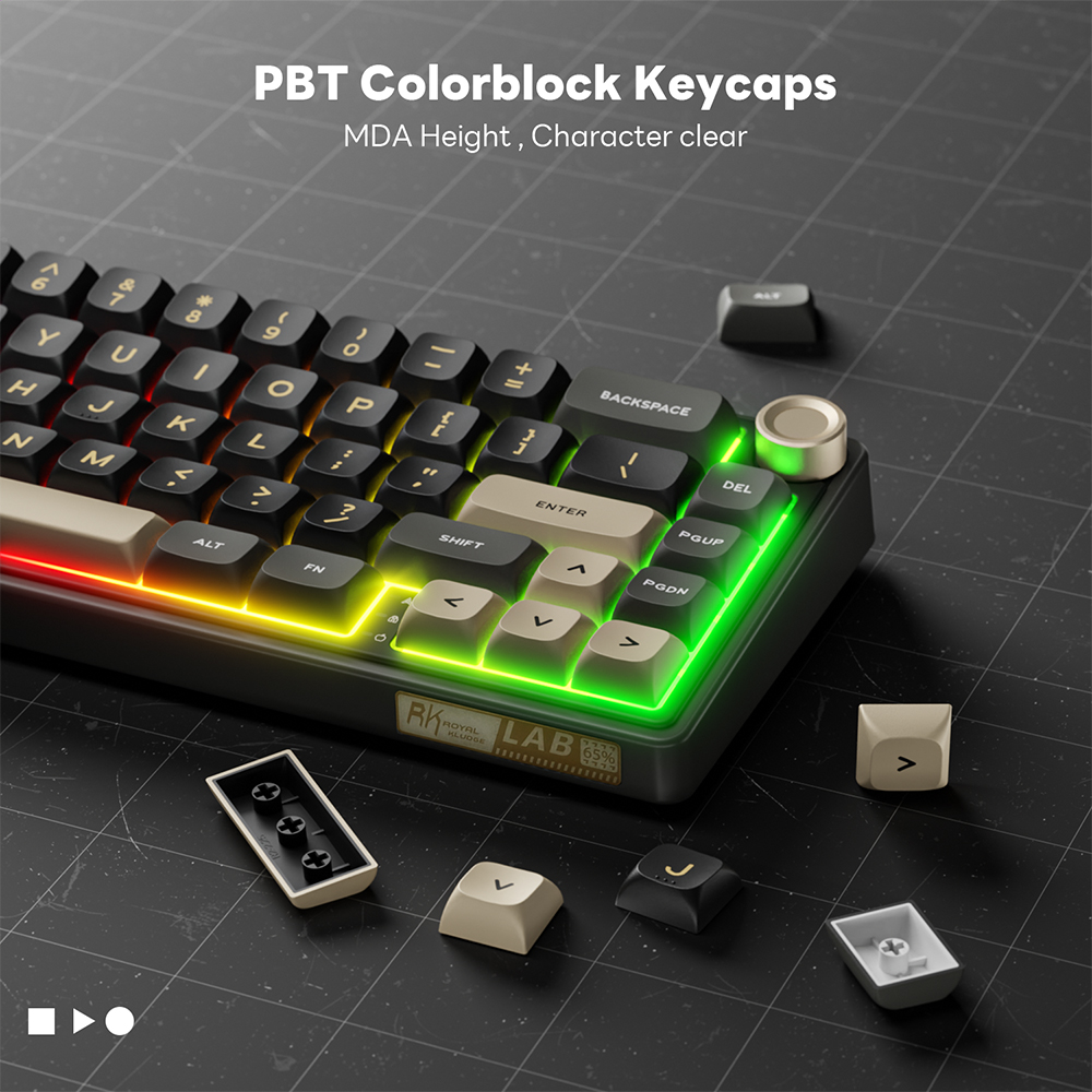 RK Royal Kludge RK R65 Gasket Wired Hot Swapple Mechanical Keyboard ...